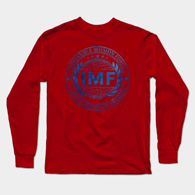 IMF - Impossible Mission Force (BLUE) Long Sleeve T-Shirt by cameronklewis